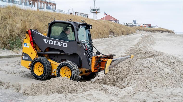 Insgesamt fehlen am Badestrand der Insel in diesem Jahr rund 25.000 Kubikmeter Sand. 