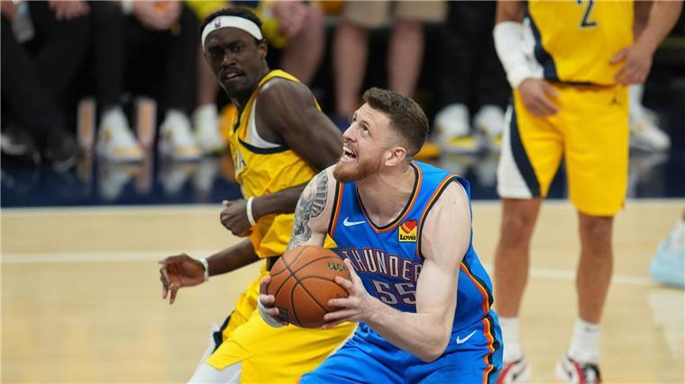 NBA-Entscheidung vertagt: Pacers überrollen OKC in Finals Isaiah Hartenstein erzielte die ersten Punkte der Partie - konnte das Straucheln seiner Mannschaft aber nicht aufhalten.