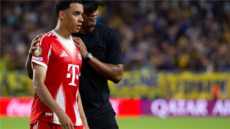 „Job erledigt“: Bayern schon weiter - Neue Musiala-Sorgen Ist es schlimm? Vincent Kompany spricht nach dem Spiel mit dem angeschlagen ausgewechselten Jamal Musiala.