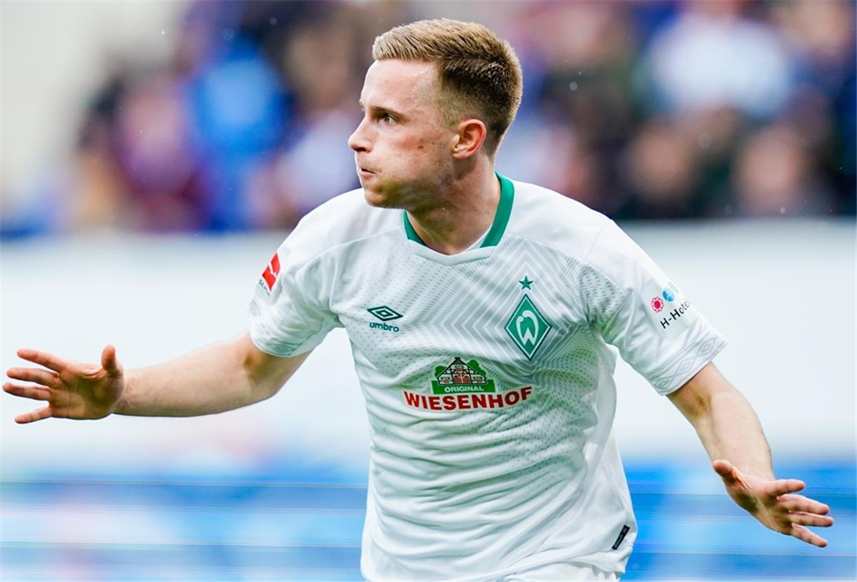 Bremens Johannes Eggestein jubelt über ein Tor