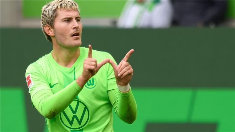 Nach Dortmund-Gala: VfB holt späten Punkt in Wolfsburg Jonas Wind erzielte einen Treffer für den VfL Wolfsburg.