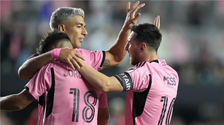 Messi gewinnt mit Inter Miami Playoff-Auftakt Jordi Alba, Luis Suarez und Lionel Messi (von links) gehörten zu den Matchwinnern für Inter Miami im ersten Playoff-Spiel gegen Atlanta United.