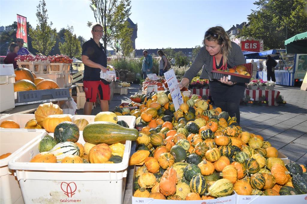 Julia Stürcken und ist beim Herbstmarkt auf dem Konrad-Adenauer-Platz für die Kü...