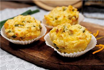 Kleine Kartoffelbrei-Muffins sind schnell gemacht.
