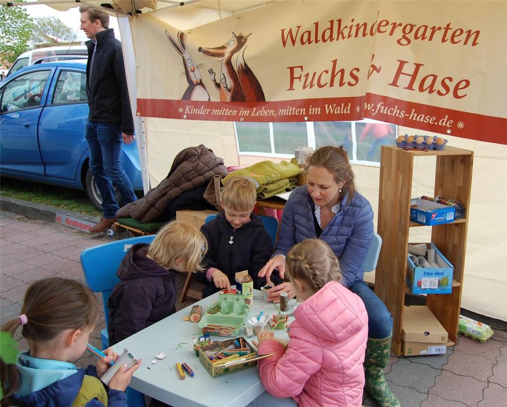 Kleine Ruhepause beim Staudenmarkt 2019 in Hagen:: Der Waldkindergarten &quot;Fu...