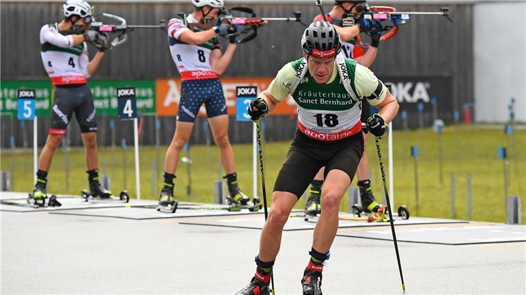 Gesucht: Biathlon-Fans von morgen - Premiere in München Könnte irgendwann Normalität werden: Biathlon auf Skirollern. (Archivbild)