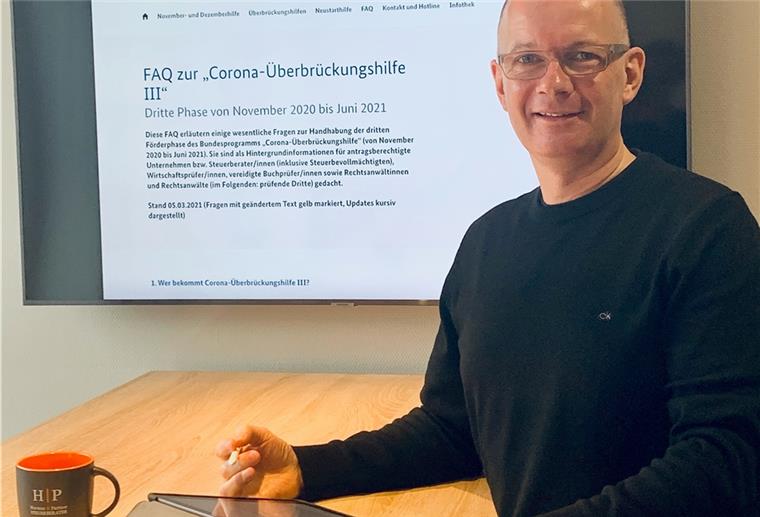 Auch Steuerberater leiden unter Corona-Hilfs-Murks Komplexe Corona-Hilfen: Steuerberater Marc Schütte vor Detailregelungen für die Überbrückungshilfe III.