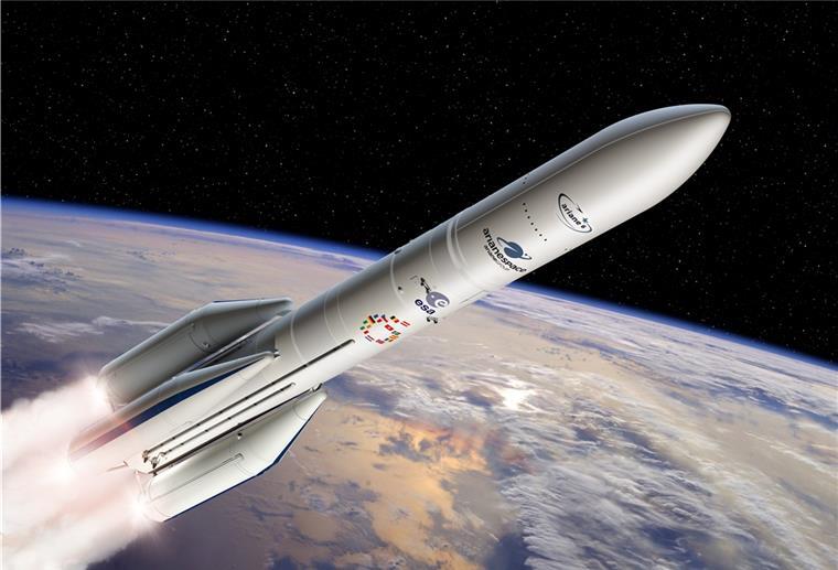 Bremen: Erste Oberstufe der neuen Ariane 6 beginnt Reise nach Kourou Künstlerische Darstellung der «Ariane 6». Die neue europäische Trägerrakete hätte eigentlich schon Ende 2020 erstmals abheben sollen, unter anderem wegen der Corona-Pandemie wird sich der Start nun wohl bis 2022 verzögern.