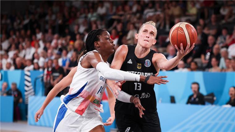 Leonie Fiebich konnte gegen Großbritannien auch mal verschnaufen.