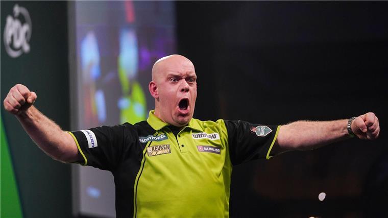 Als Zuschauer besser: Spott für deutsche Darts-Profis Liebt die verbale Attacke: Michael van Gerwen.