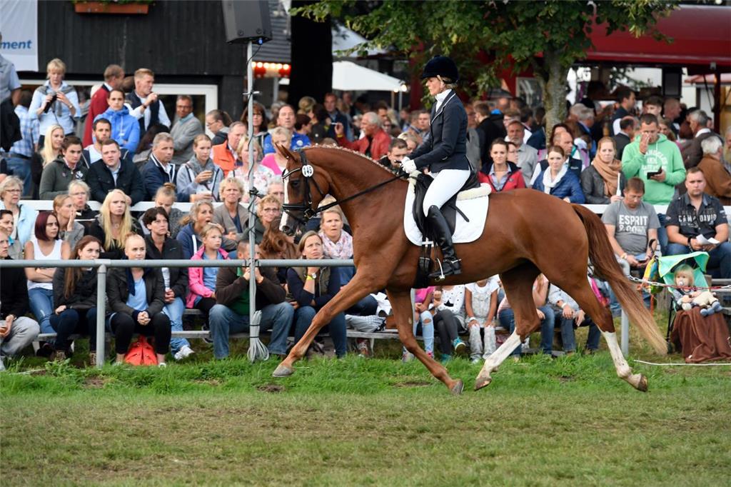 Lokalmatadorin Anja Duetsch gewann mit der Fuchsstute Brasilia das Finale der Re...