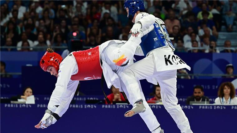 Brandl verfehlt Taekwondo-Bronze: „Tut unfassbar weh“ Lorena Brandl muss sich geschlagen geben.