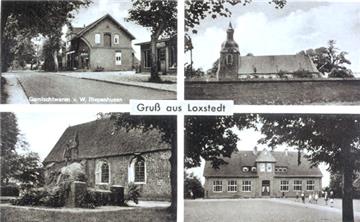 Loxstedt vor langer Zeit: Wo früher der Gemischtwarenladen von Riepenhusen war, ...