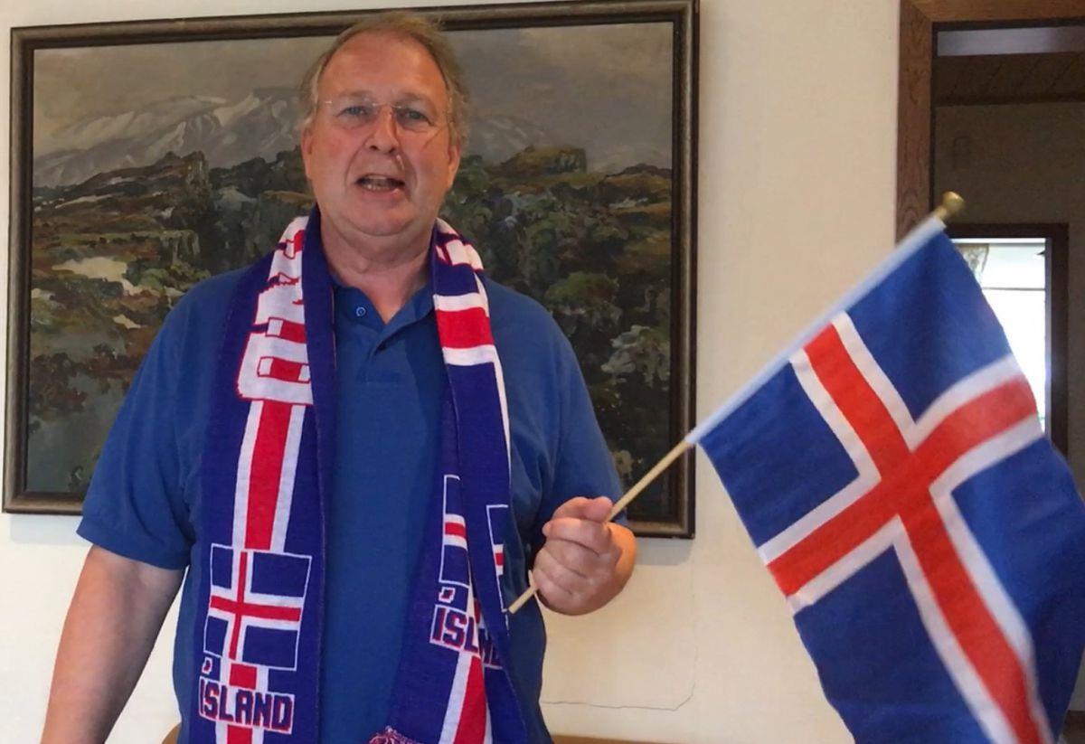 Fußball-WM in Schiffdorf: Dieser Isländer ist im "Huh"-Fieber Magnus Björgvinsson aus Schiffdorf ist Isländer und findet die "Huh"-Schlachtrufe der Fans bei der Fußball-Weltmeisterschaft so richtig toll.