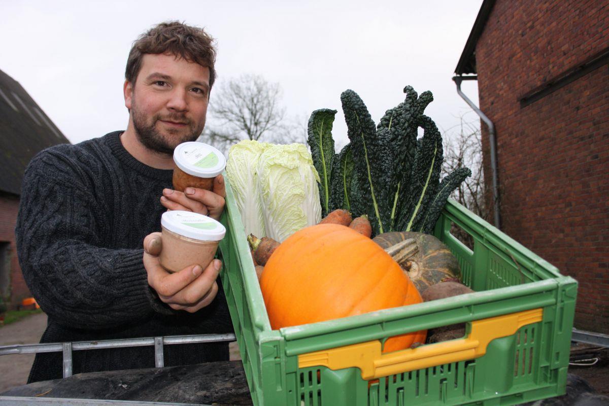 Solidarische Landwirtschaft hilft Bauern aus der Preisfalle Marc Schweighöfer bietet Fleisch, Kartoffeln, Kräuter und Gemüse an. Kunden erhalten die Waren im Rahmen ihrer Ernteanteile, die sie für ein Jahr erwerben. Der Demeter-Hof erlangt dadurch mehr Unabhängigkeit vom Markt.