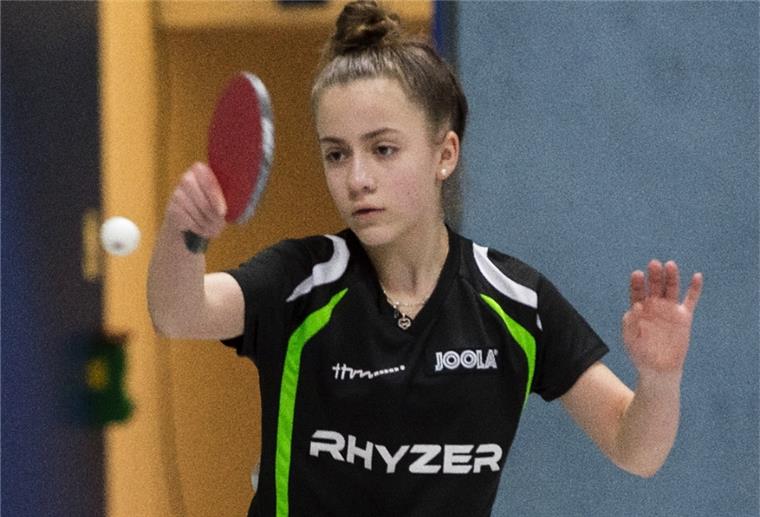 Mia Griesel (13) spielt in der kommenden Saison für Tostedt in der 2. Bundesliga der Damen Tischtennis.