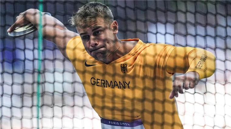 Deutsche Leichtathleten setzen Aufholjagd bei Team-EM fort Mika Sosna musste sich im Diskuswerfen nur Tokio-Olympiasieger Daniel Ståhl aus Schweden geschlagen geben.