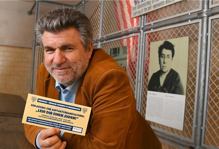Bremerhaven: Projekt „Leih dir einen Juden“ wünscht sich Unterstützung Mircea Ionescu ist Vorsitzender der jüdischen Menorah-Gemeinde in Bremerhaven und betreut das Projekt „Leih dir einen Juden“.