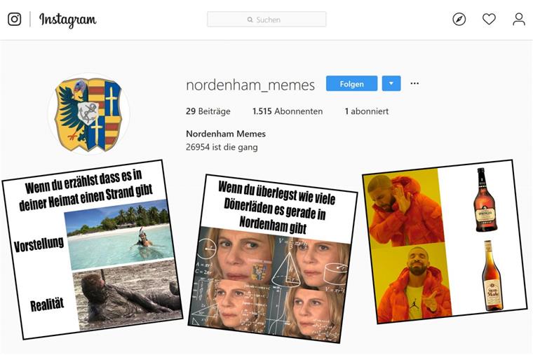 Nordenham-Memes: Student nimmt Stadt auf die Schippe Mit Bildern, sogenannten Memes, hat es ein Nordenhamer in kürzester Zeit geschafft, über 1500 Menschen zu begeistern. Der Gründer der Seite „Nordenham Memes“ möchte anonym bleiben.