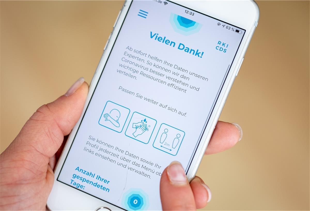 RKI erweitert Corona-Datenspende-App Die Corona-Datenspende-App.