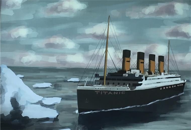 Titanic: Ein Restaurant erinnert an eine fatale Jungfernfahrt Mit diesem Bild wird Lilo Barghorn das Restaurant zum Titanic-Dinner dekorieren.