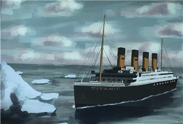 Mit diesem Bild wird Lilo Barghorn das Restaurant zum Titanic-Dinner dekorieren.