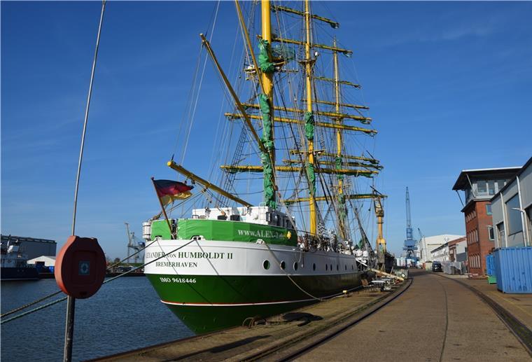 Die „Alex II“ hat einen neuen Motor Die "Alexander von Humboldt II" im Kaiserhafen Bremerhaven.