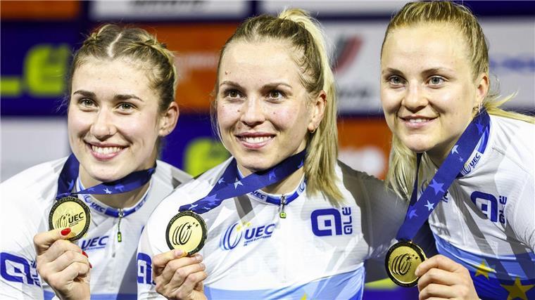 Deutsche Gold-Hoffnungen: Frauen haben die Nase vorn Nach vier WM-Titeln in Serie soll für die deutschen Teamsprinterinnen nun auch bei Olympia der große Coup gelingen (Archivbild).
