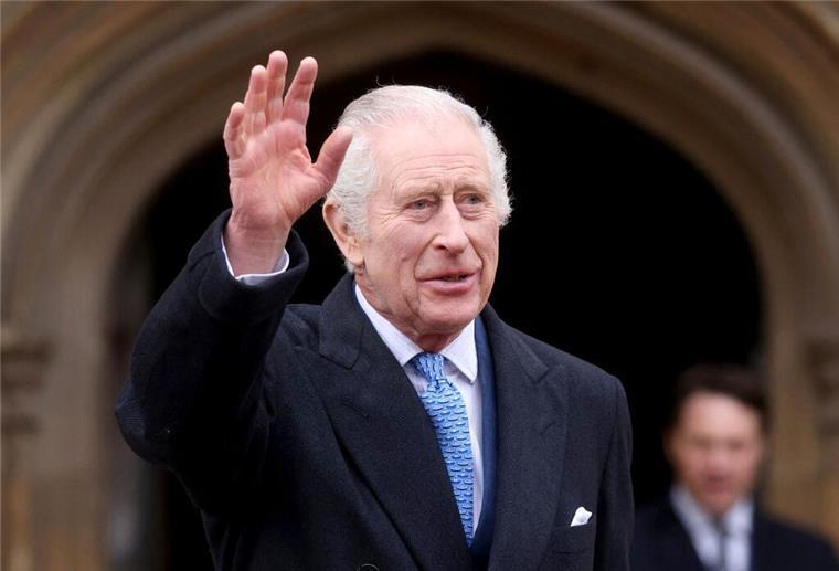 Charles zeigt sich zu Ostern Nach Wochen des Rückzugs: Der britische König Charles III. nahm am Ostergottesdienst in der St.-George’s-Kapelle auf Schloss Windsor teil.