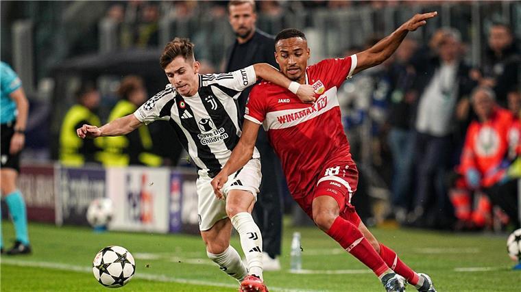 VfB vor Bremen: Belgrad-Pleite „nicht zu groß werden lassen“ Nationalspieler Jamie Leweling (r.) fehlt dem VfB wegen einer Oberschenkelverletzung auch in Bremen.