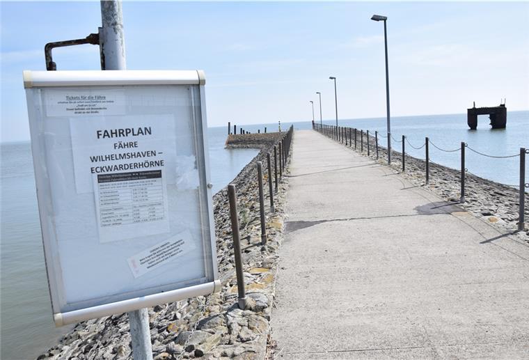 Butjadingen: Geld für neuen Fähranleger noch immer nicht bewilligt Neben dem jetzigen Fähranleger in Eckwarderhörne (Foto) soll eine neue Anlage entstehen, bestehend aus einer Gangway und einem Ponton.