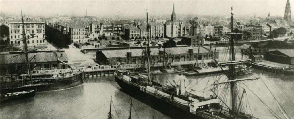 Neuer Hafen um 1887. Foto NZ-Archiv