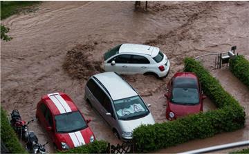 Nicht nur diese Straße in Schwäbisch Gmünd war vom Hochwasser stark betroffen. 