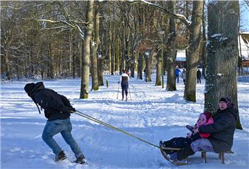 Nicht nur im Speckenbütteler Park in Bremerhaven wurde fleißig gerodelt.