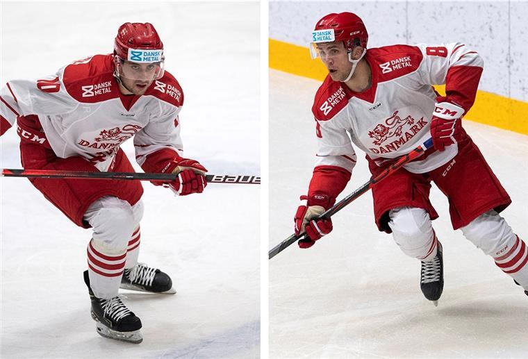 Pinguins-Duo startet in die WM Niklas Andersen (links) und Anders Krogsgaard (rechts) stehen für Dänemark auf dem Eis.