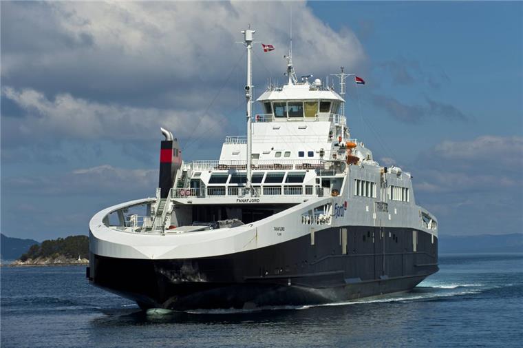 Elbfähre: Start in diesem Jahr immer unwahrscheinlicher Noch ist das Fährschiff „Fanafjord“ in Norwegen im Einsatz.