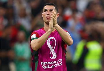 Portugals Cristiano Ronaldo applaudiert nach dem Spiel.