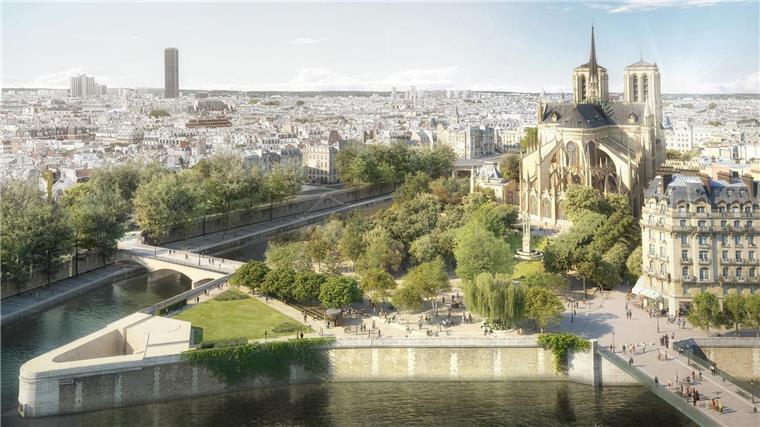Neugestaltung des Pariser Notre-Dame-Umfelds ab 2025 Notre-Dame wird zur grünen Lunge
