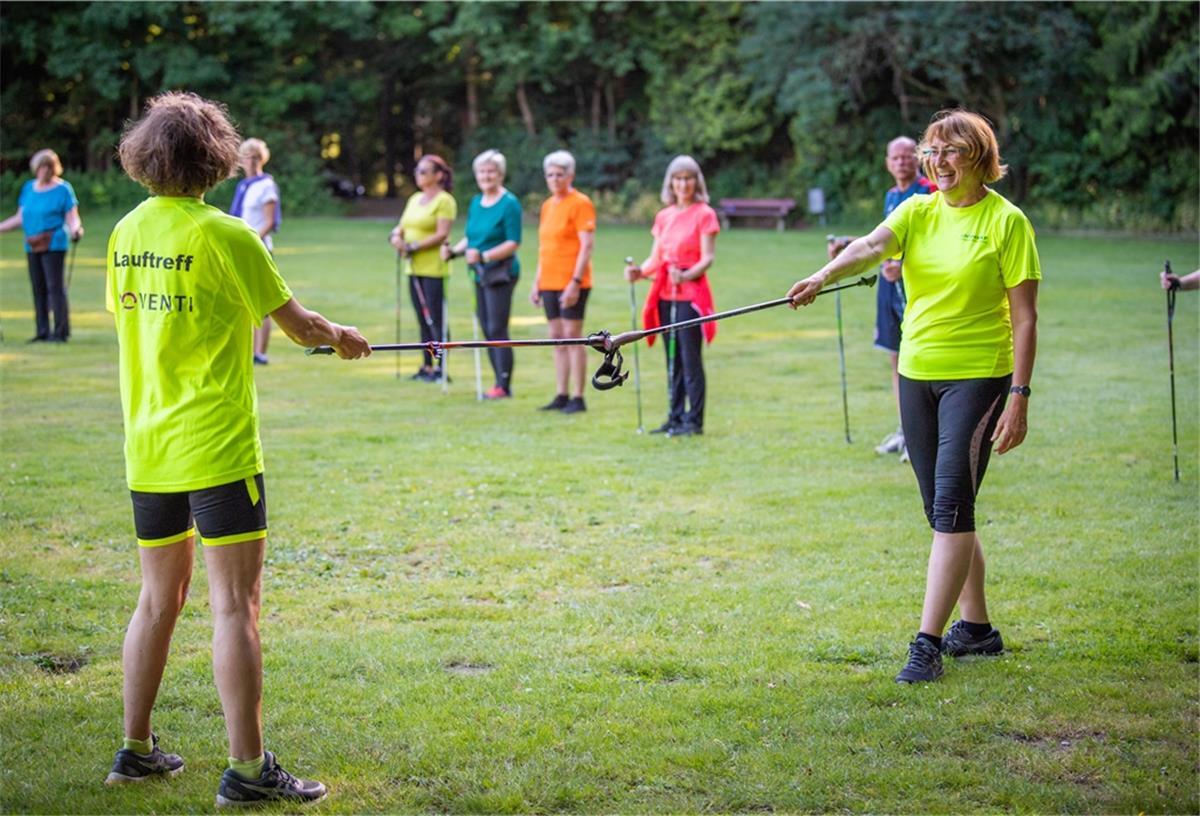 Noventi-Lauftreff im Bürgerpark unter dem Motto "Ausdauer auf Dauer".