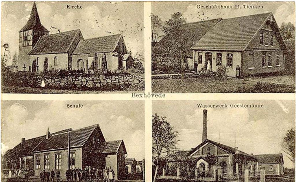 Nur die Kirche in Bexhövede hat sich im Laufe der vergangenen 100 Jahre kaum ver...