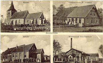 Nur die Kirche in Bexhövede hat sich im Laufe der vergangenen 100 Jahre kaum ver...