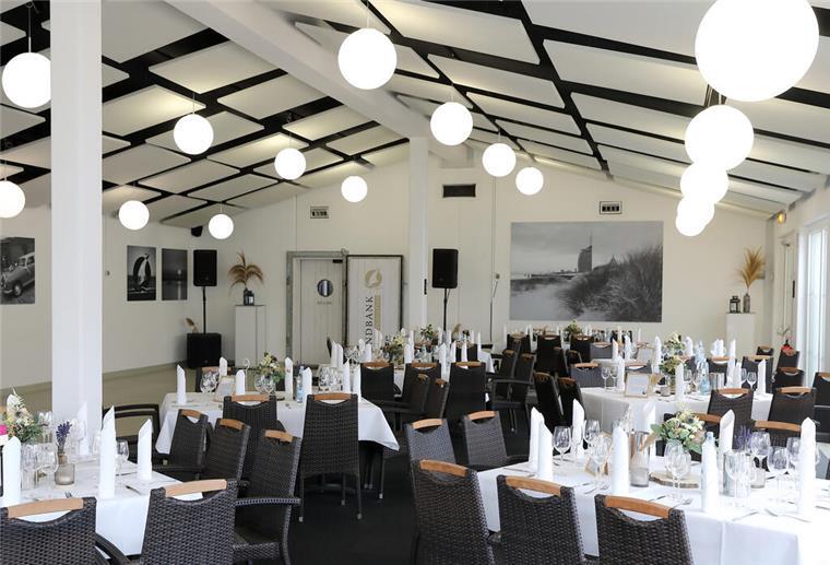 Urgestein der Gastronomie - Gastroteam Venhofen Eingedecktes Restaurant in der Sandbank
