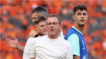 Österreichs Trainer Ralf Rangnick feierte seinen 66. Geburtstag.