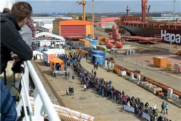 Open Ship auf der &quot;Polarstern&quot;. Foto Schimanke