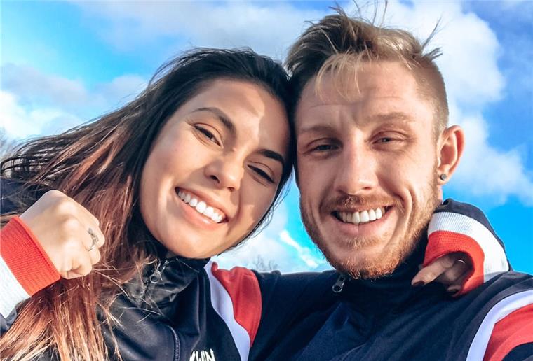 Wegen Coronavirus: Kickbox-Weltmeister Schroth plant „Flucht“ nach Thailand Pascal Schroth - hier mit Freundin Aldis - plant die sofortige Rückkehr nach Thailand.