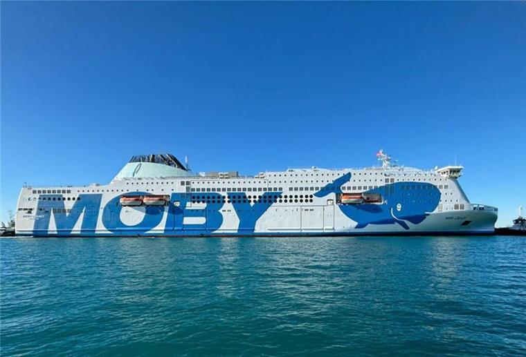Weltgrößtes Fährschiff „Moby Legacy“ durchquert ab jetzt das Mittelmeer Fährschiff "Moby Legacy"