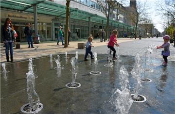 Fontänen-Brunnen in der Fußgängerzone