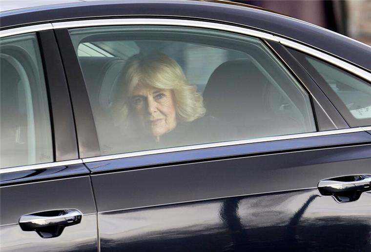 Kate und William begrüßen Emir von Katar zum Staatsbesuch Queen Camilla verzichtete wegen der Folgen einer Infektion auf den Empfang im Freien.