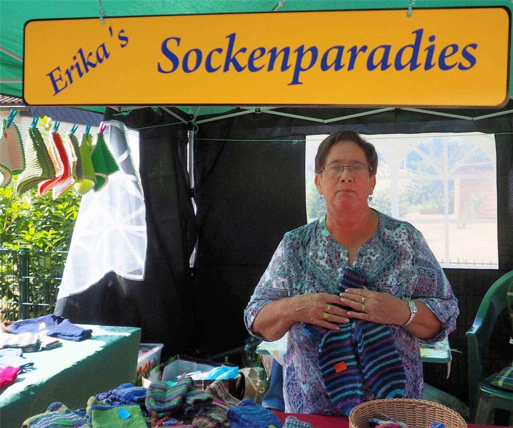 "Da bist du von den Socken" war am Stand von Erika aus Holßel oft zu ...