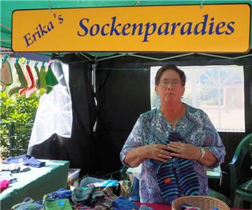 "Da bist du von den Socken" war am Stand von Erika aus Holßel oft zu ...